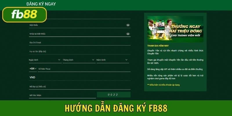 hướng dẫn đăng ký Fb88
